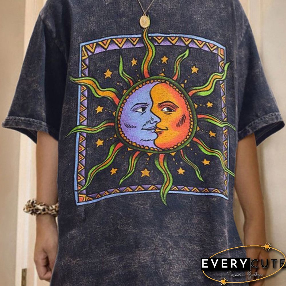 Casual Printed Short-Sleeved T-Shirt