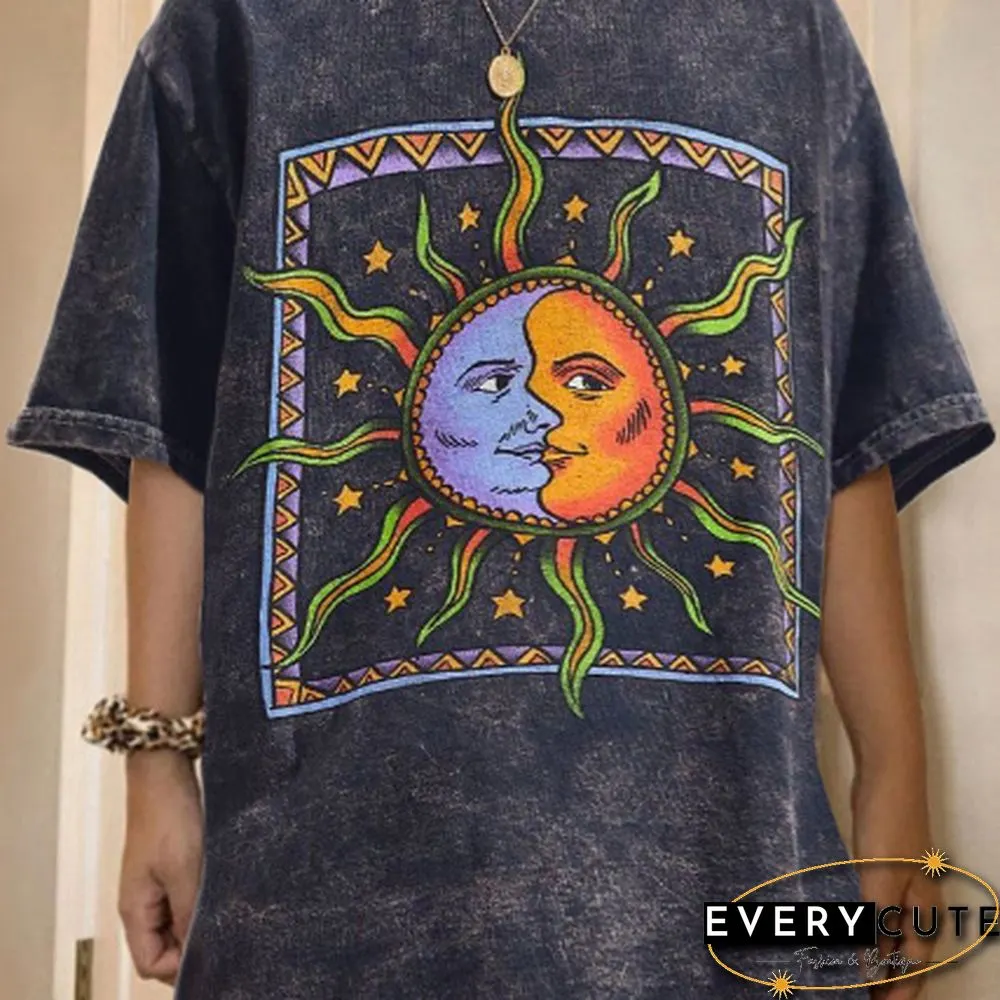 Casual Printed Short-Sleeved T-Shirt