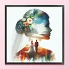 Silhouette Wedding Girl - 11CT Stamped Cross Stitch - 40*40cm