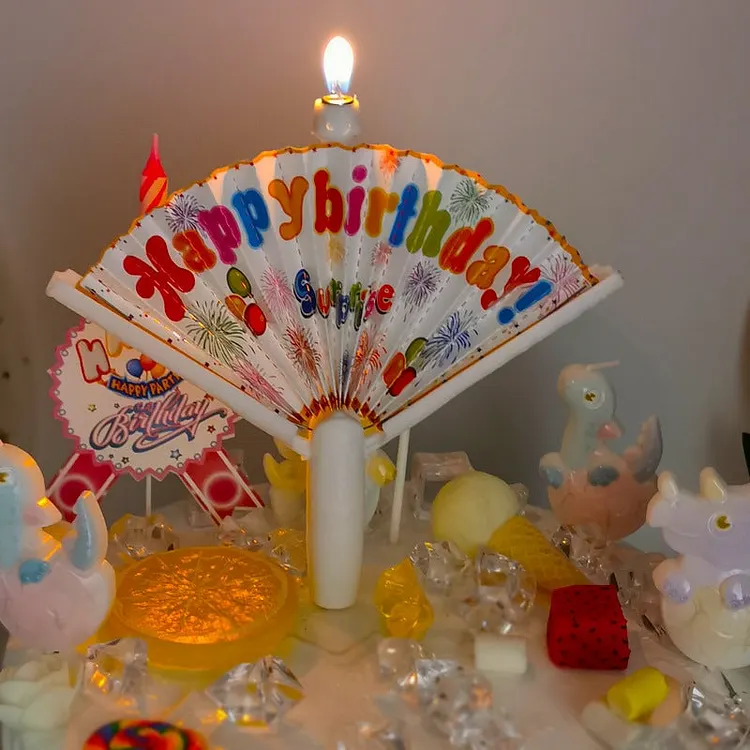 🎂🎂 Reusable Novelty Fan Birthday Candle🔥BUY 2 GET 2 FREE