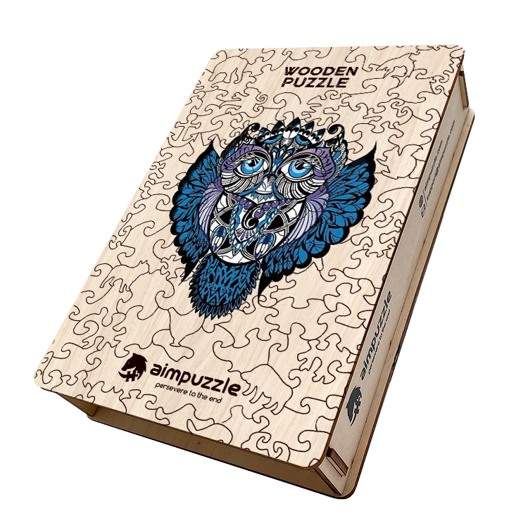 Blue Owl Wooden Jigsaw Puzzle