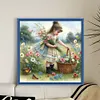 Cute Girl-11CT Stamped Cross Stitch 40*40cm/15.75*15.75in
