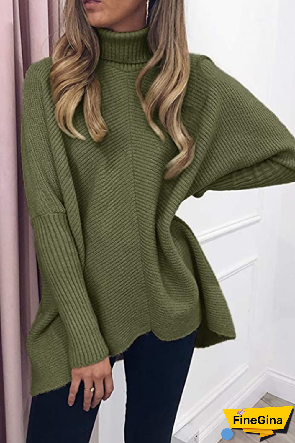 Casual Solid Basic Turtleneck Tops Sweater(7 Colors)