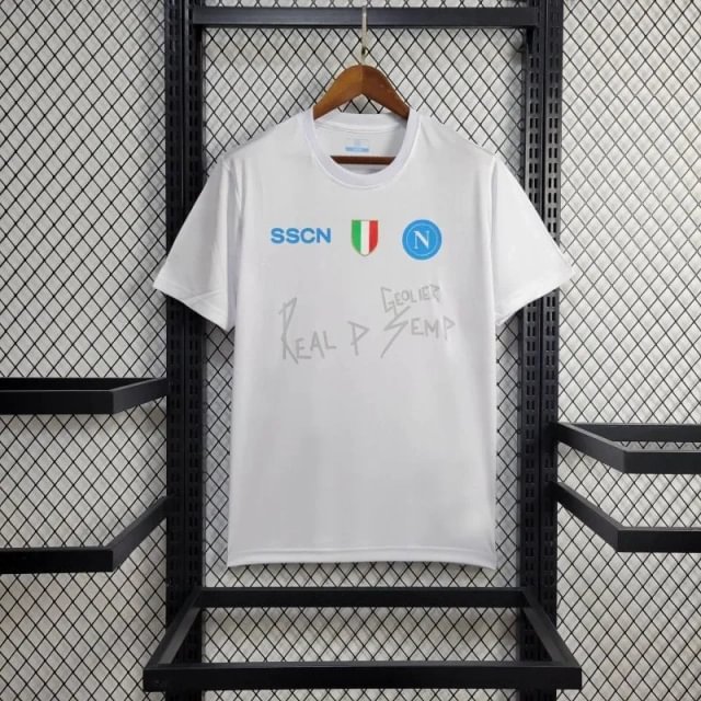 【S~4XL】Napoli x Geolier Special Edition Jersey - White