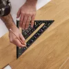 7 Inch Triangle Ruler Aluminum Alloy Metric Imperial Angle Ruler Carpenter Tools