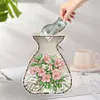 (US Local)Acrylic Wooden Flower Bag Shape Diamond Painting Piggy Bank Storage Box Kit