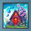 >SALE<5D DIY Full Round Drill Diamond Painting Chalet Decor 40x40cm