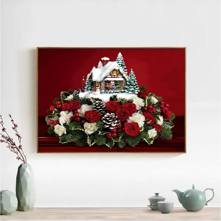 Diamond Painting - Full Round Drill - Rose House(40*30cm)