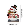 >SALE<2D Flat Wooden Xmas Snowman DIY Diamond Painting Desktop Decorations Home Decor