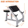 [US Local Warehouse] Fitness Preacher Curl Bench Adjustable Seated Isolated Barbell Dumbbell Biceps Station Workout Bench for Home Gym Fitness Equipment