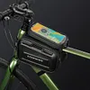 3L Bicycle Front Frame Bag Support Touch Screen Bike Top Tube Bag for 7in Phones