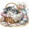 Sleeping Cat-11CT Stamped Cross Stitch 40*40cm/15.75*15.75in