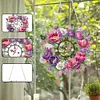 Diamond Painting Acrylic Tulip 5D Diamond Painting Wreath Clock