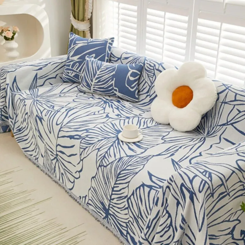 Athvotar Style Sofa Cover with Tassel, Two Sides Throw Blanket, Sofa Covers, Geometric Lines, Towel Ins, Home Decor, Tapestry