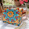 (US Local)DIY Mandala Diamond Art Wooden Coin Pouch with Chain 5D Diamond Painting Purse