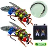 2Pcs Bionic Fly Fishing Bait Fly Fishing Hook Fly Swim Baits Fishing Accessories