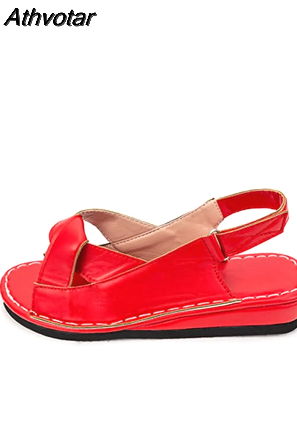 Athvotar Sandals Summer Female Shoes Women's Peep Toe Wedge Woman Comfortable Plus Size Female Platform Ladies New 2023 430-0