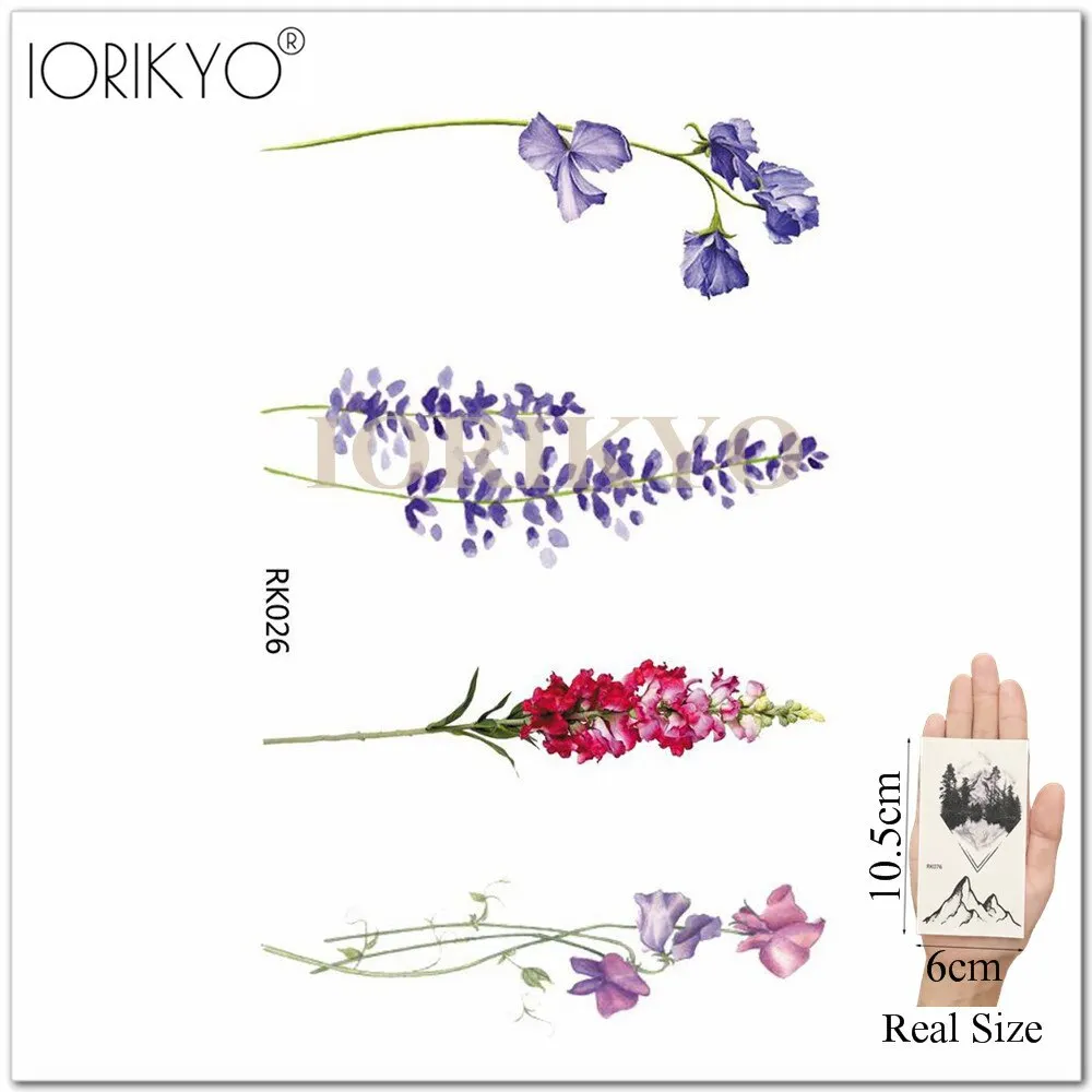Cartoon Water Color Girls Tattoo Stickers Temporary Children Tattoo Women Stickers Ocean Jellyfish Beauty Flash Tatoos Cute