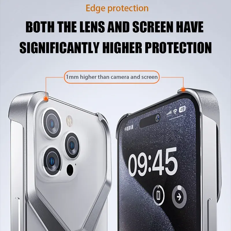 Full metal frameless iPhone protective case
