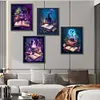 (US Local)4pcs Paint By Numbers Kit On Canvas DIY Oil Art Magic Potion Picture 40x50cm