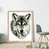 Wolf - 9CT Partial Beaded Cross Stitch Kit(28x34cm)