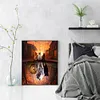 Three Cats Shadow - Full Embroidery 3 Strands 11CT Stamped Cross Stitch - 50*60CM - Large Size