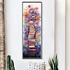 (Stamped/Counted) Stack Of Books With Flowers - 11CT Cross Stitch 30*80cm/11.81*31.5in(Big Size)
