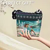 Diamond Painting Beach Lady Crossbody Bag Ethnic Style Handbag with Adjustable Strap