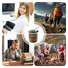 Coffee Tumbler with Lid, Travel Coffee Mug - 300ml Stainless Steel Mug for Coffee - Space Saving Tumbler for Hot and Cold Beverages Tea, Cocoa, Milk, Juice, Coffee
