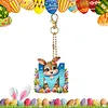 Easter Alphabet Double Sided - 5D DIY Craft Keychain