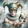 Diamond Painting-5D Full Round Drill Clown(40*40 CM)