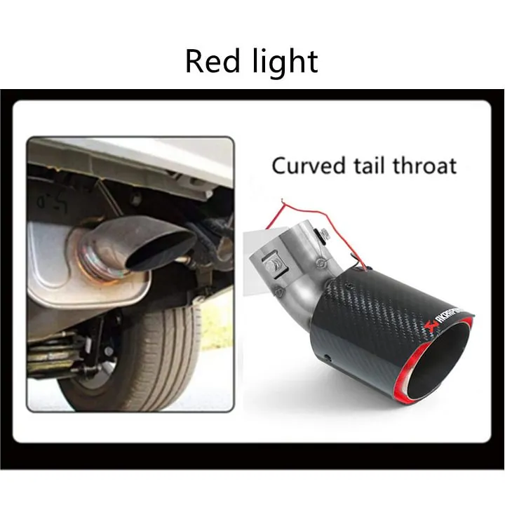 Car modified carbon fiber LED luminous exhaust pipe