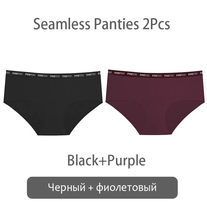FINETOO Seamless Panties Women Rose Printing Underwear Fashion Letter Panty Ladies Briefs Underpants S-XL Female Briefs Lingerie