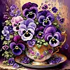 (US Local)Paint By Numbers Kit On Canvas DIY Oil Art Phalaenopsis Picture Decor40x40cm