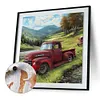 Field Red Car - Paint by Numbers Acrylic Painting 40*40cm