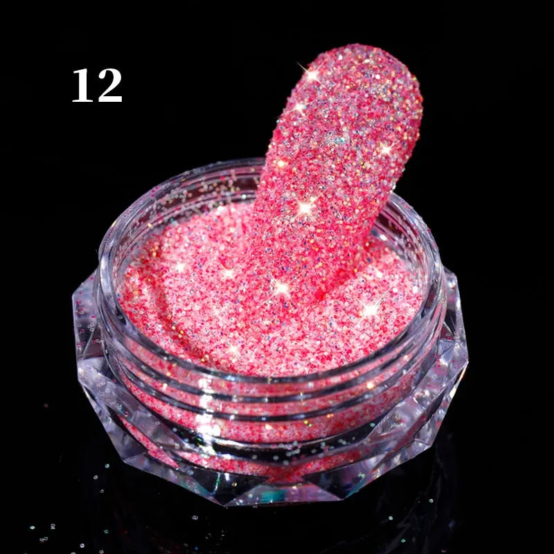 1Box Reflective Glitter Powder For Nails Iridescent Flakes Sequins Pigment Dust Manicures Decoration Chrome Pigment Polish Gel-Nail Inspo