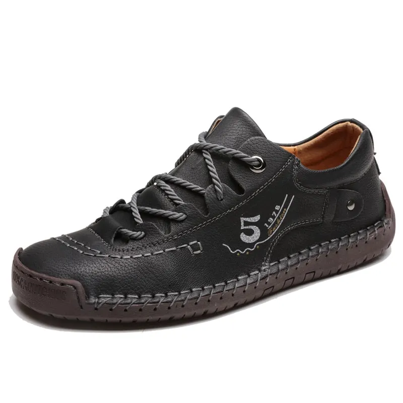 2020 New Men Casual Shoes Handmade Leather Loafers Comfortable Men's Shoes Quality Split Leather Flat Moccasins Men Sneakers