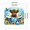(Stamped/Counted) Bathing Yak And Sunflower-11CT Cross Stitch 40*40cm/15.75*15.75in