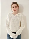 High Quality Women Cashmere Sweater For Winter 100% Cashmere Knitwear Thick Soft Warm Twist Flower Pullover Hoodies Female Cloth