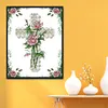 Rose Cross-14CT Stamped Cross Stitch Kit(21*28cm)