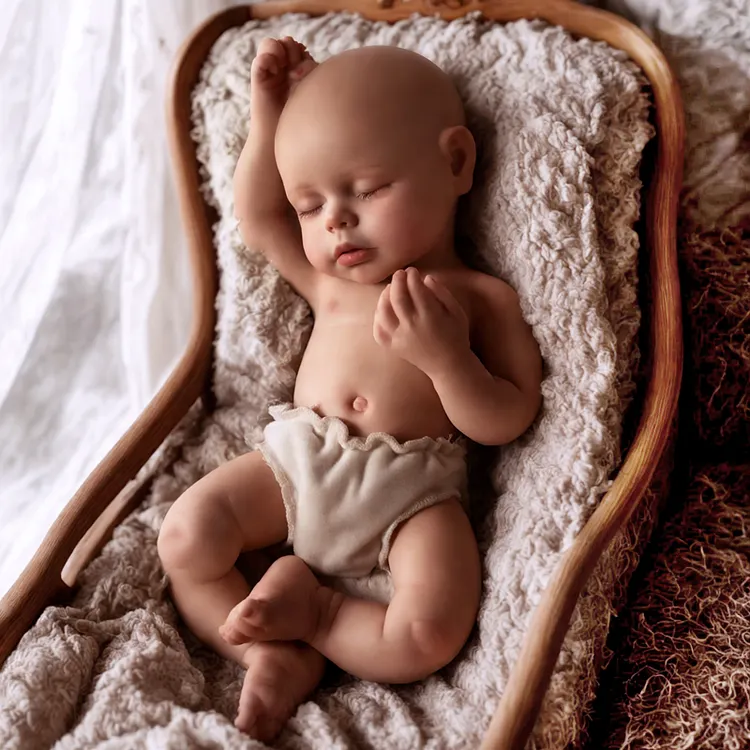 Babeside Lucy 16'' Realistic Silicone Sleeping Baby Little Infant Girl Comforting Present Choice