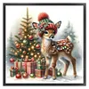 Snowman and Reindeer - 18CT Stamped Cross Stitch - 30*30cm - Animal Xmas