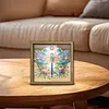 Diamond Painting Wooden Double-Sided Dragonfly Ornaments Kit with Photo Frame Desktop