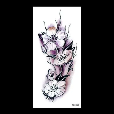 Beauty 1 Pcs Make Up Fake Temporary Tattoos Stickers Rose Flowers Arm Shoulder Tattoo Waterproof Women Big Flash Tattoo on Body