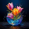 Luminous Flowers-Full Round Diamond Painting