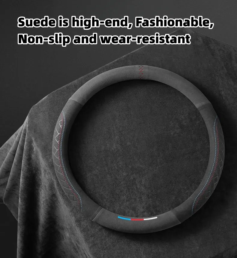 Car cold and antifreeze suede steering wheel cover