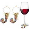 2pcs/set DIY 26 Letters Double Side Diamond Painting Wine Glass Charms Identification Kit