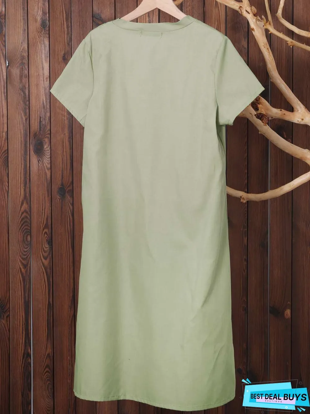 Short Sleeve V-Neck Casual Dress