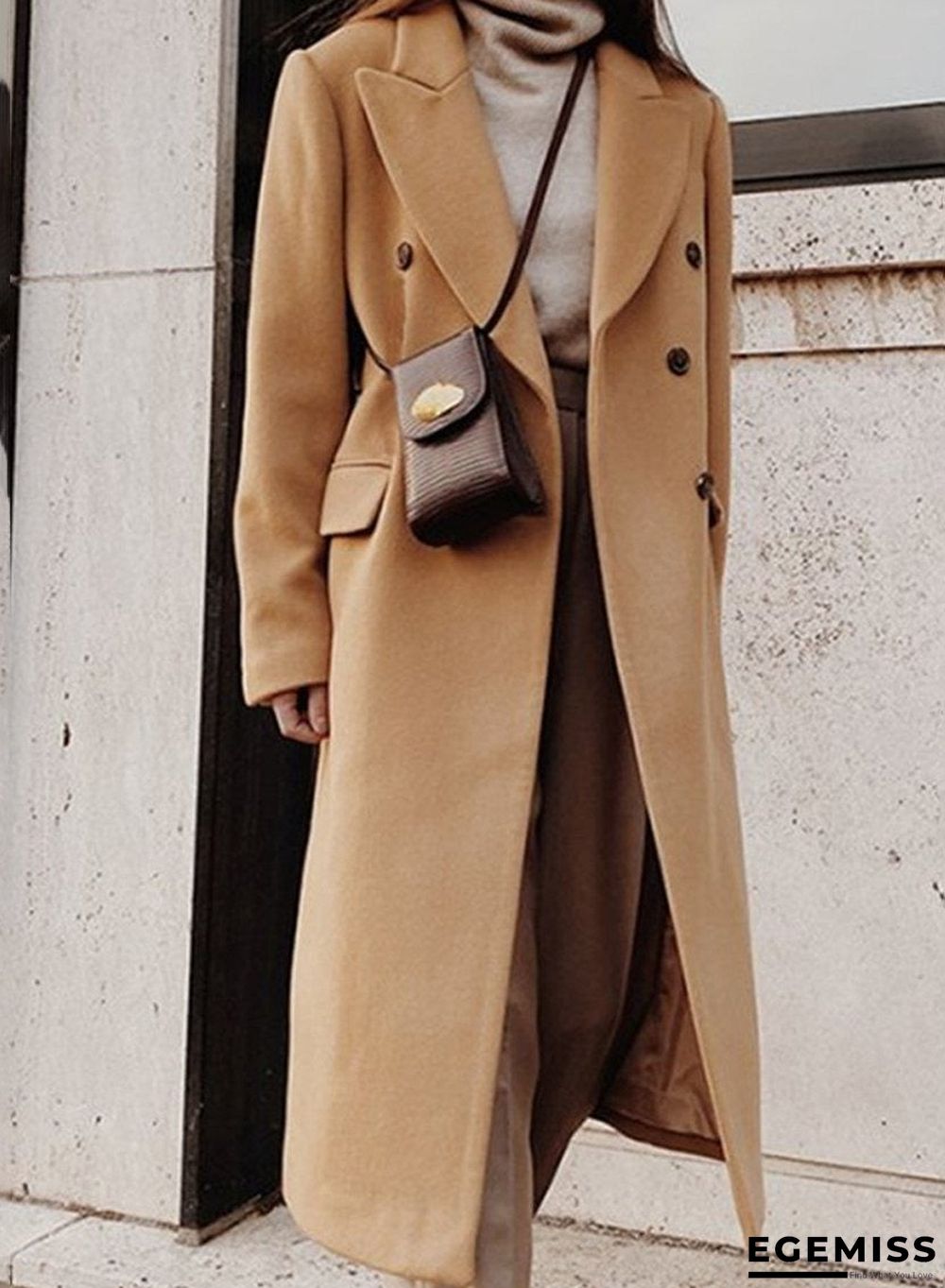 Long sleeved wool coat | EGEMISS