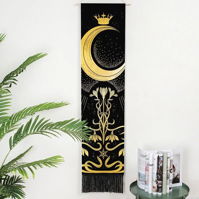 Lifelike Snake Wall Hanging Phase Tapestry Bohemia Tarot Tassel Tapestry Boho Mandala Art Tapestries For Bedroom Office Decor